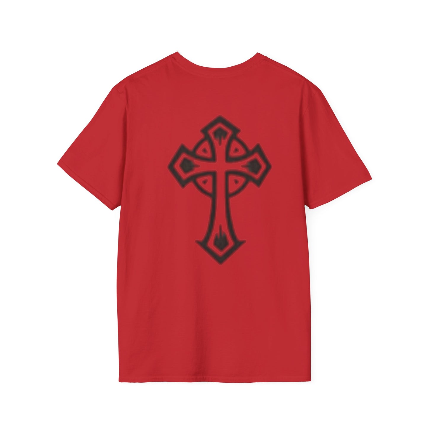 Unisex Softstyle T-Shirt with Cross Design - Faith-Inspired Apparel