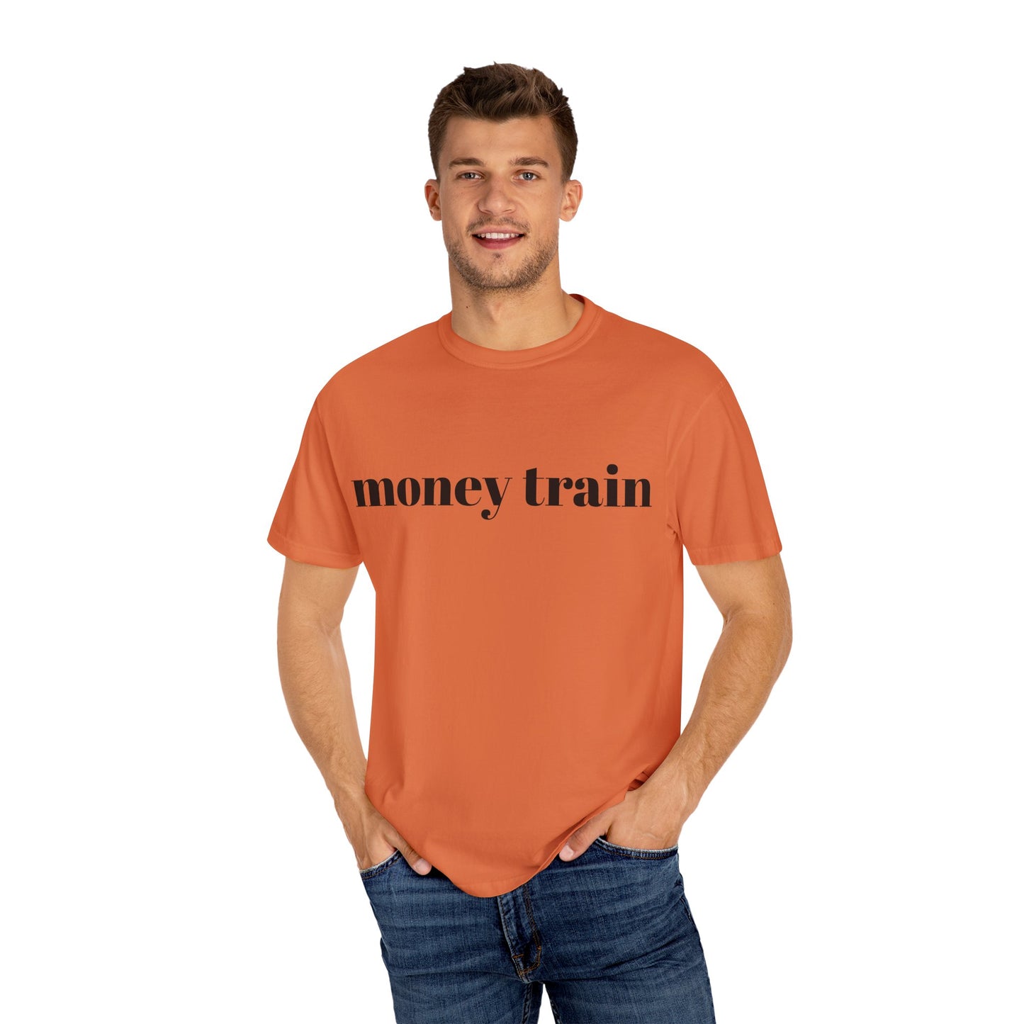 Money Train Unisex Garment-Dyed T-Shirt - Trendy Casual Wear for Money Enthusiasts
