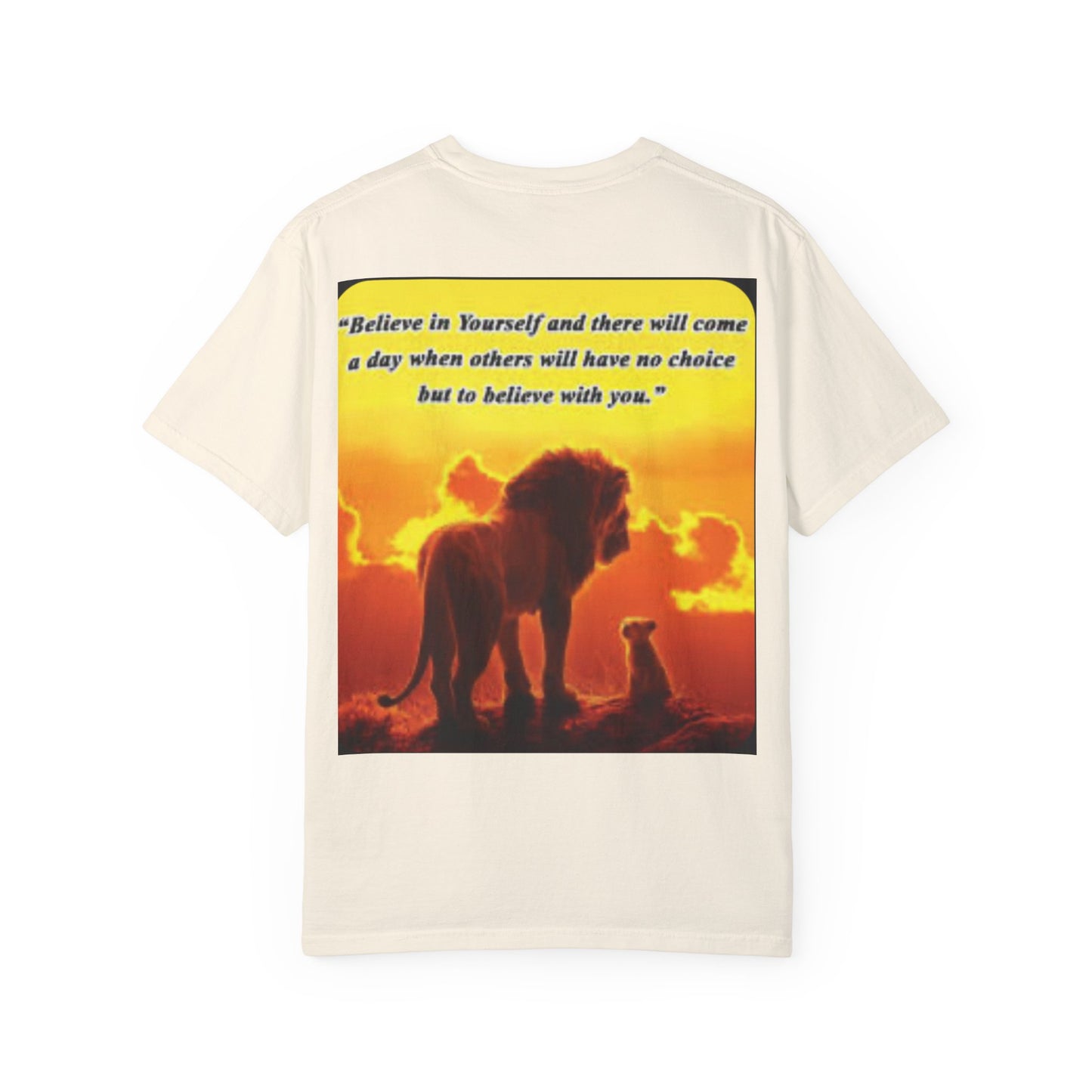 Inspirational Lion Graphic Unisex T-shirt - 'Believe in Yourself'