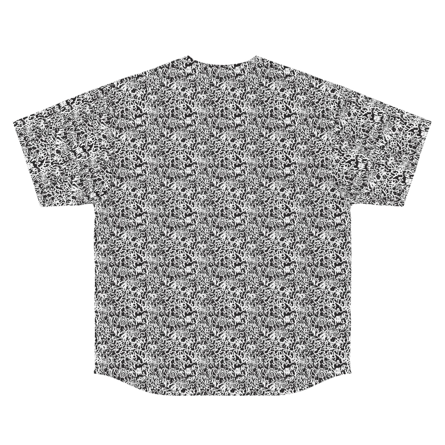 Men's Baseball Jersey - Abstract Black & White Design for Sports Fans