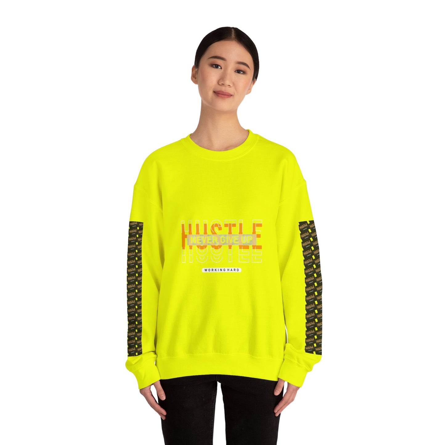 Hustle Crewneck Sweatshirt - Unisex Heavy Blend™ - Motivational Design