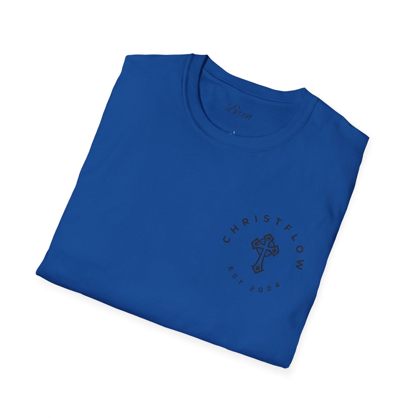 Unisex Softstyle T-Shirt with Cross Design - Faith-Inspired Apparel