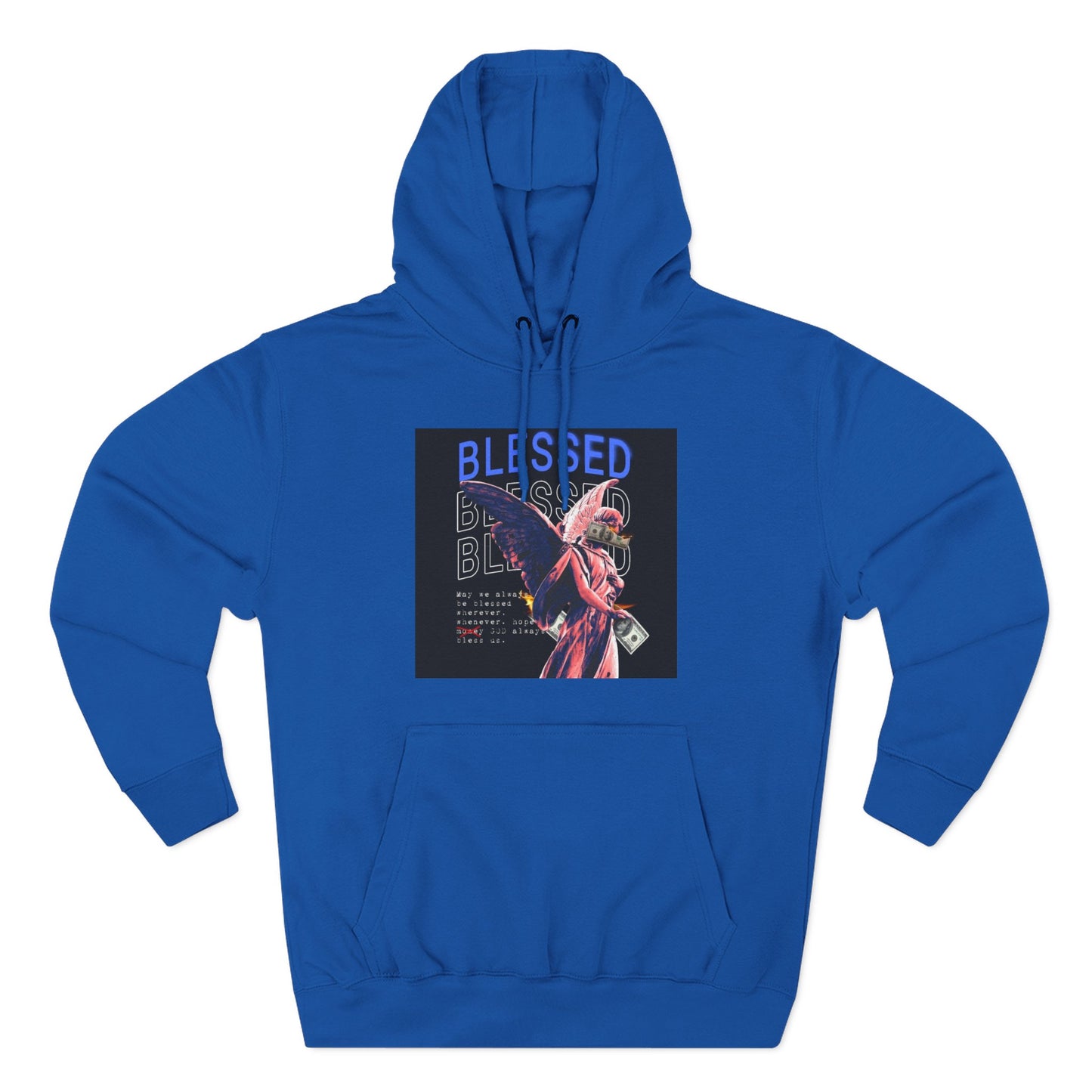 Blessed Three-Panel Fleece Hoodie - Cozy, Stylish Hoodie for Inspirational Comfort