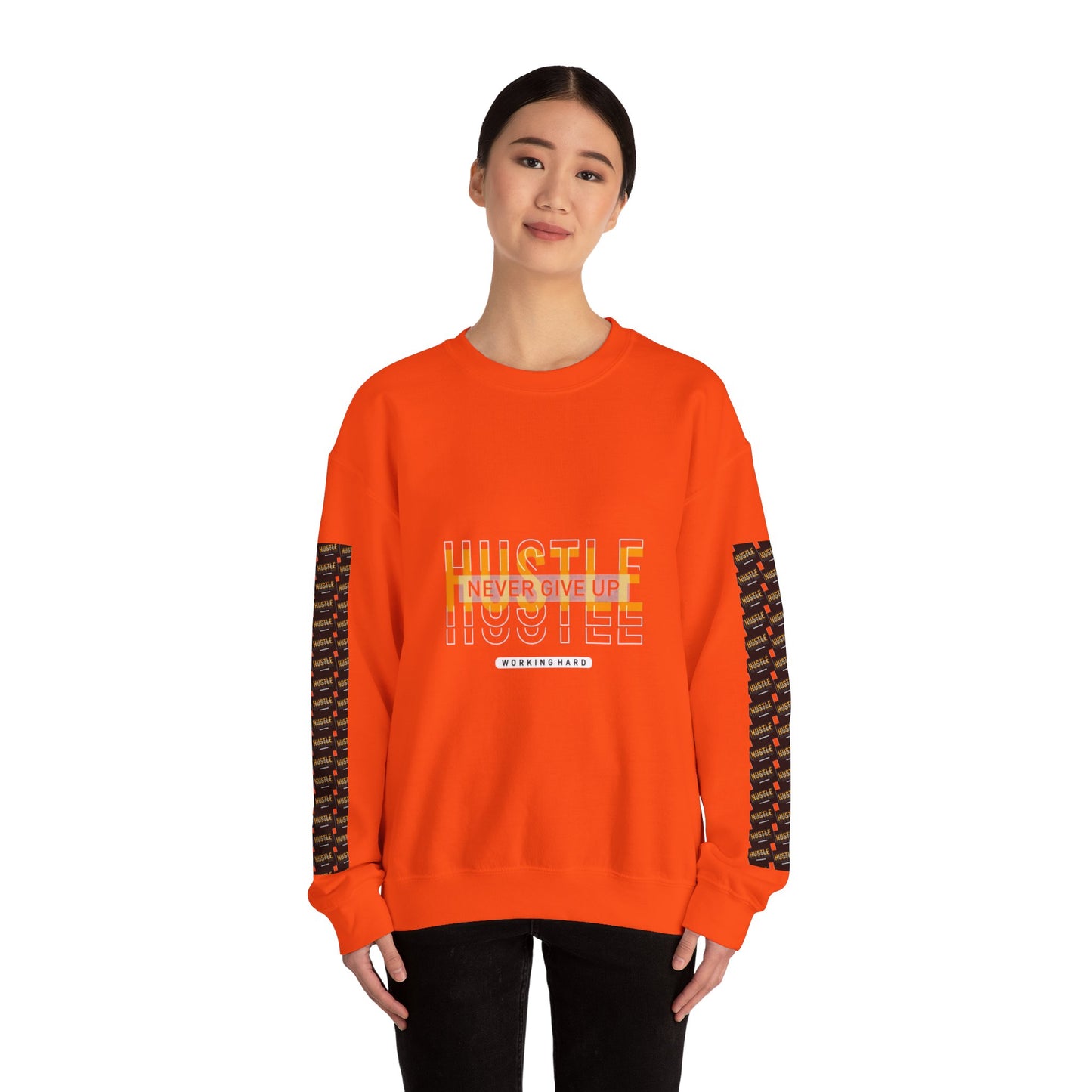 Hustle Crewneck Sweatshirt - Unisex Heavy Blend™ - Motivational Design