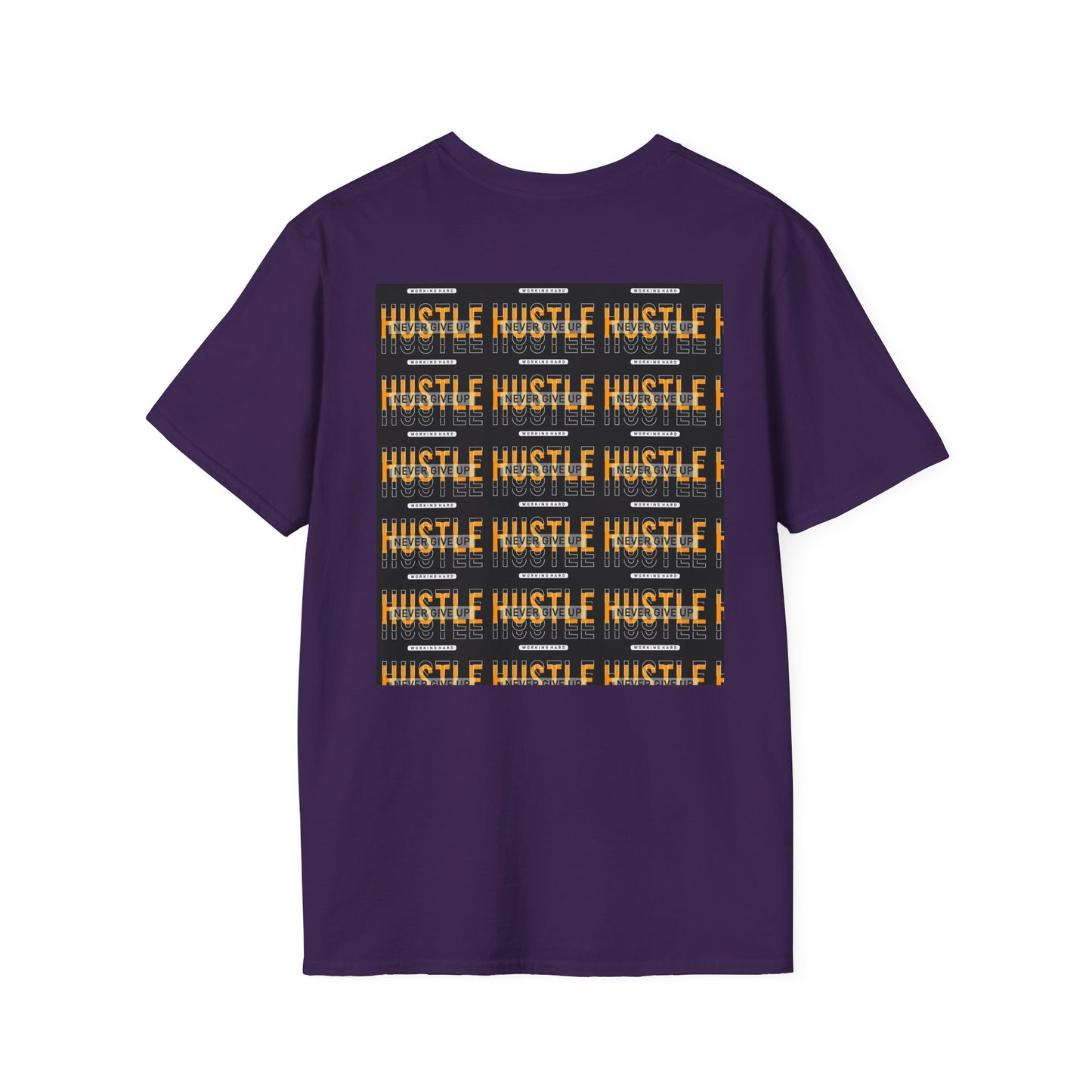 Motivational Hustle T-Shirt - Never Give Up, Unisex Softstyle Tee