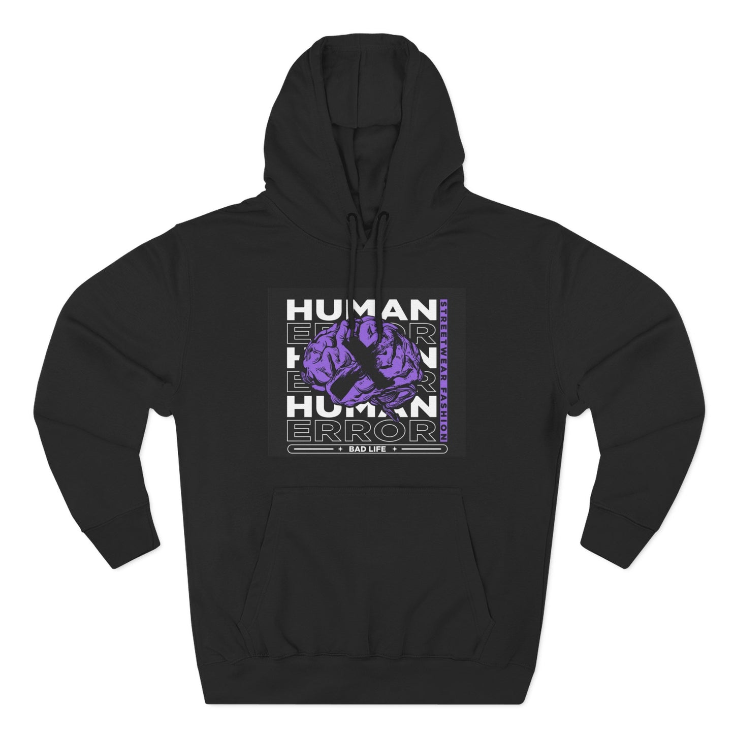 Human Error Graphic Fleece Hoodie - Cozy Streetwear for Everyday Comfort