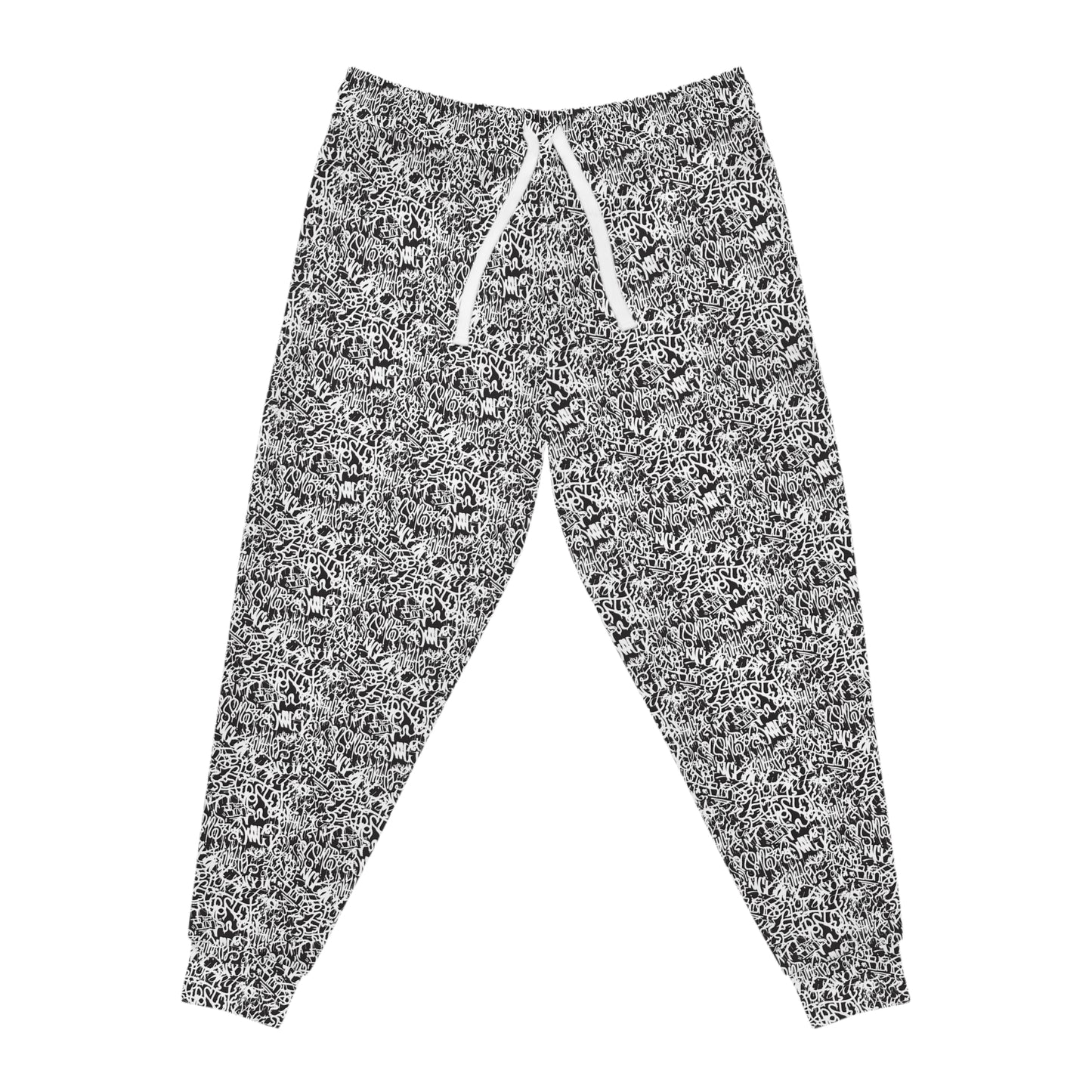Stylish Black & White Athletic Joggers for Active Lifestyle