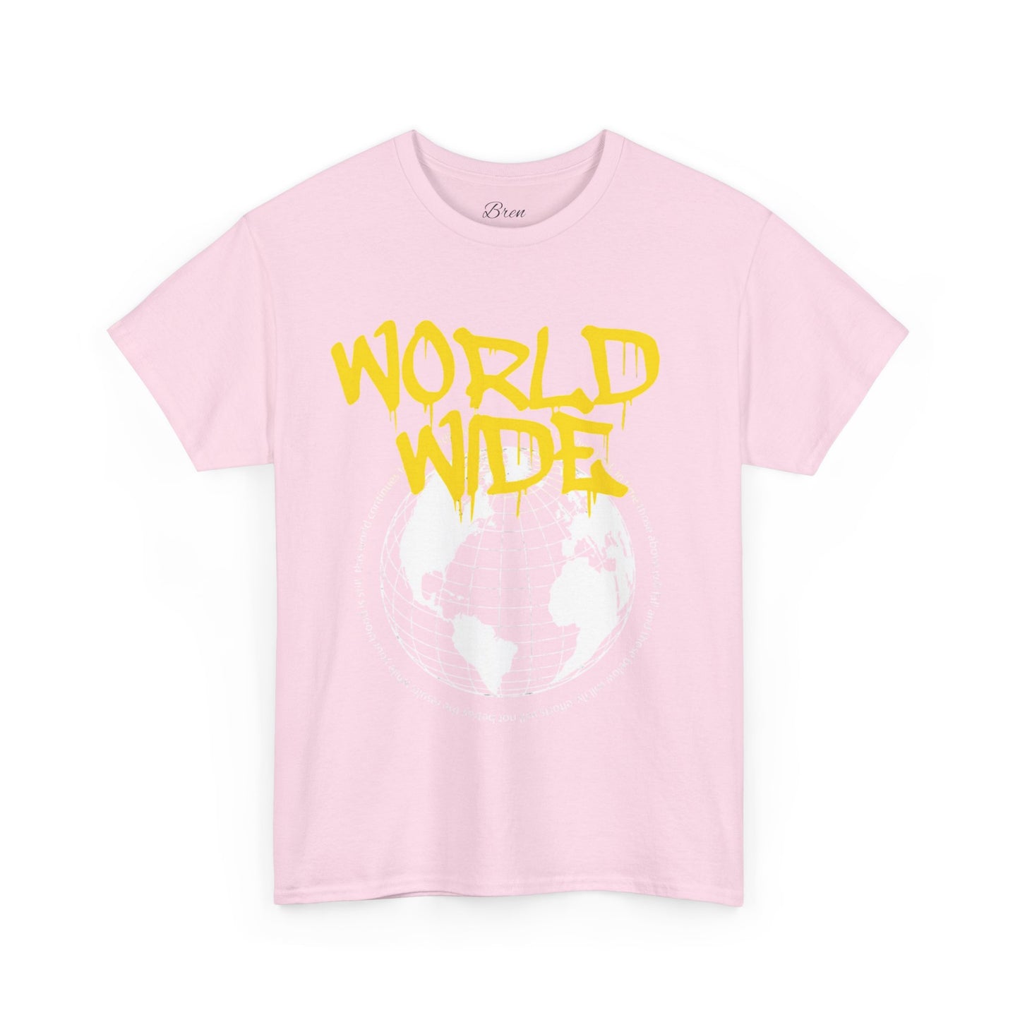 Unisex Heavy Cotton Tee - Worldwide Graphic Tee for Travel Enthusiasts
