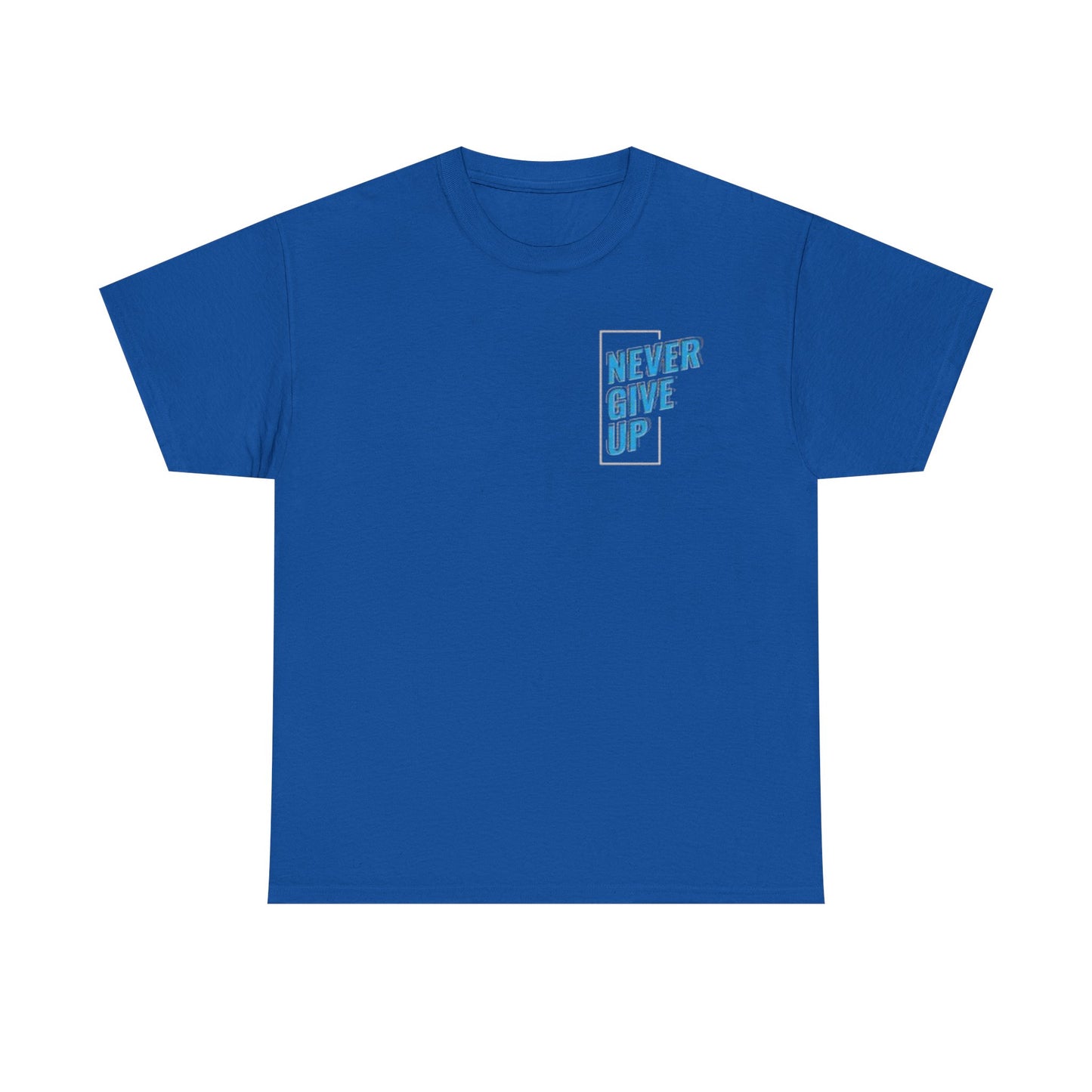 Motivational Unisex Heavy Cotton Tee - 'Never Give Up'