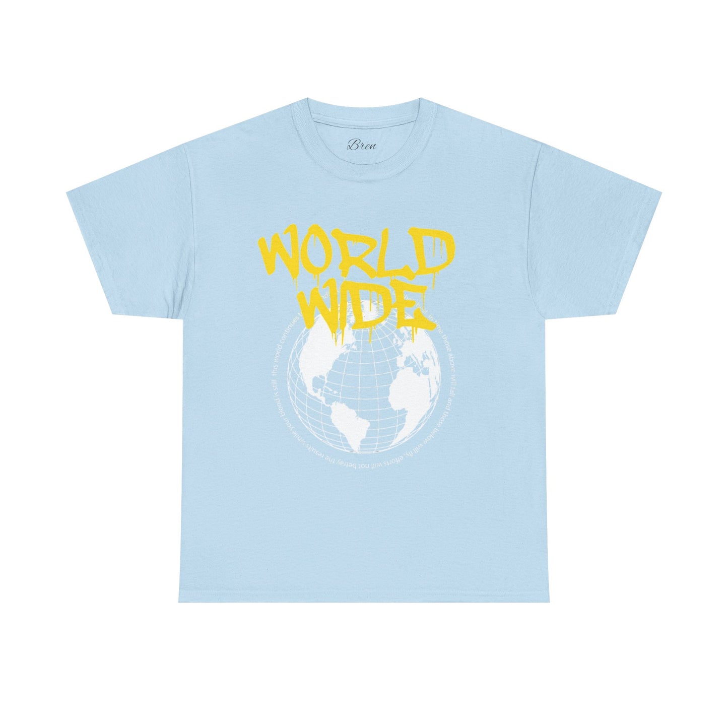 Unisex Heavy Cotton Tee - Worldwide Graphic Tee for Travel Enthusiasts
