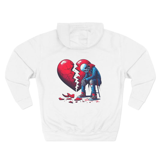Heartbreak Art Fleece Hoodie - Cozy & Stylish for Lovers & Friends